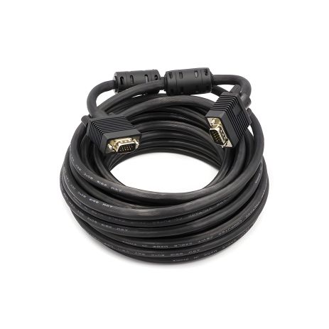 Видео кабель PowerPlant VGA-VGA, 10м, Double ferrites