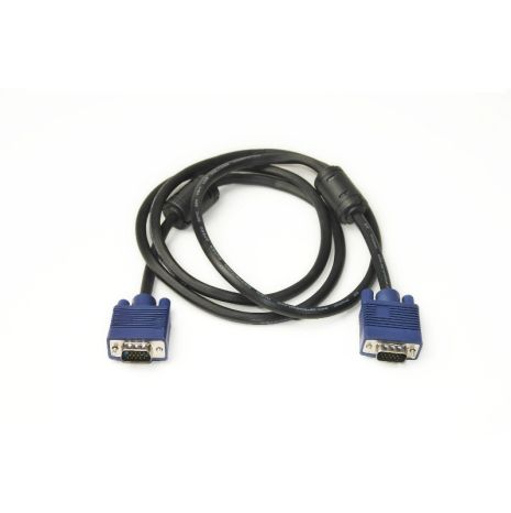 Відеокабель Power Plant VGA-VGA, 1.5 метра, подвійний ферит