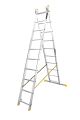 Алюмінієві двосекційні сходи 2х10 ступенів h=5050 мм max 150 кг MASTERTOOL 79-1410