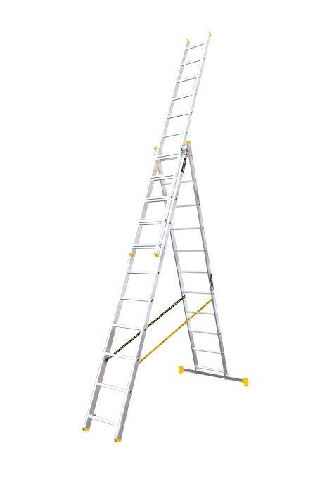 Сходи алюмінієві трисекційні комбіновані 3х11 ступенів h=7250 мм max 150 кг MASTERTOOL 79-1311 Сходи алюмінієві трисекційні комбіновані 3х11 ступенів h=7250 мм max 150 кг MASTERTOOL 79-1311