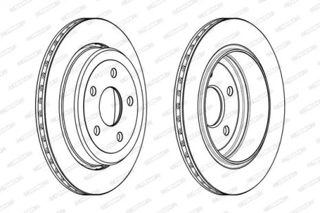Диск тормозной JEEP JEEP GRAND CHEROKEE, JEEP GRAND CHEROKEE, FERODO (DDF2095C)