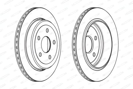 Диск гальмівний JEEP JEEP GRAND CHEROKEE, JEEP GRAND CHEROKEE, FERODO (DDF2095C) - Надійне гальмування Диск гальмівний JEEP JEEP GRAND CHEROKEE, JEEP GRAND CHEROKEE, FERODO (DDF2095C) - Надійне гальмування