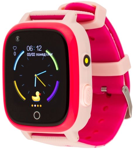 Детские смарт-часы AmiGo GO005 Thermometer 4G WIFI Pink UA UCRF Детские смарт-часы AmiGo GO005 Thermometer 4G WIFI Pink UA UCRF