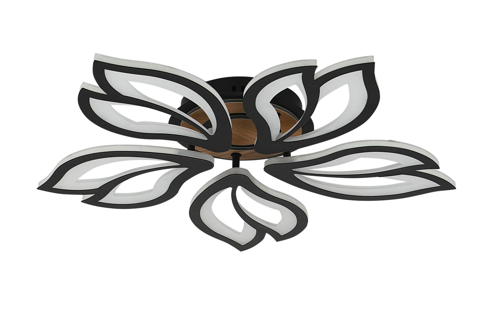 Люстра потолочная светодиодная VALESO 3309/5 диммируемая черный + дерево 8000Lm Люстра потолочная светодиодная VALESO 3309/5 диммируемая черный + дерево 8000Lm