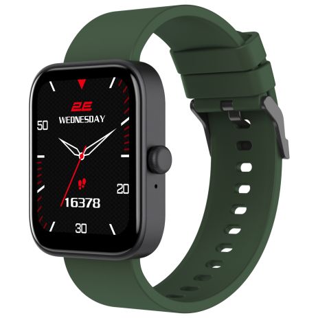 Смарт-годинник 2E Alpha SQ Music Edition, 46mm, IP68, BT5.2, 300mAh, black/green UA UCRF