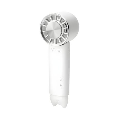 Ручний бездротовий вентилятор C04 з охолоджувальним елементом та силіконовою LED-лампою, 5W, 2000mAh, white