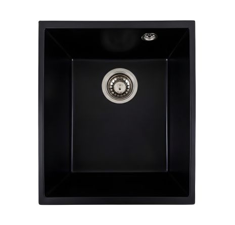 Гранітна кухонна мийка VALESO ROXY 3744 матова чорна