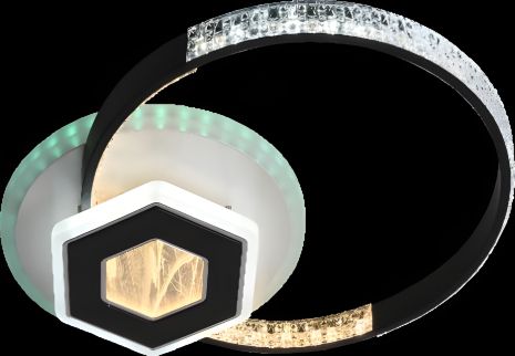 Акриловая светодиодная люстра Sirius C7071/500 WH+BK (RGB) 80W+8W