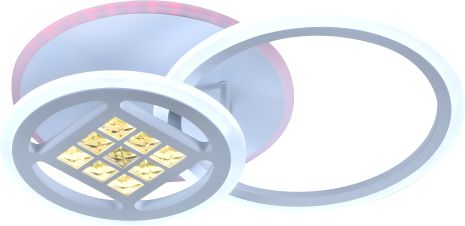 Люстра світлодіодна акрілова Sirius LI8860/2B WH (RGB) 68W+7W