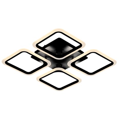 Стельова акрилова світлодіодна люстра 6110-4 BK 74W Стельова акрилова світлодіодна люстра 6110-4 BK 74W