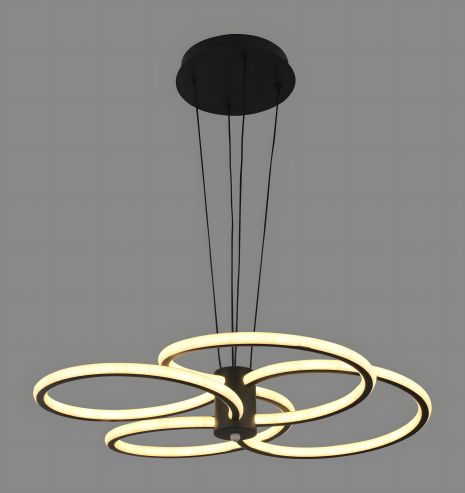 Люстра світлодіодна підвісна чорна Sirius LCD3076 BK