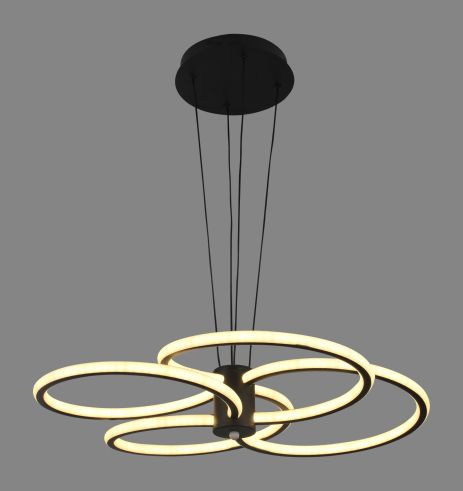 Люстра світлодіодна підвісна чорна Sirius LCD3076 BK