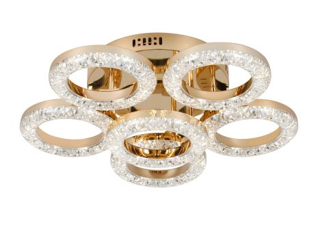 Світлодіодна люстра акрилова Sirius 2723/5+1 GD 96W