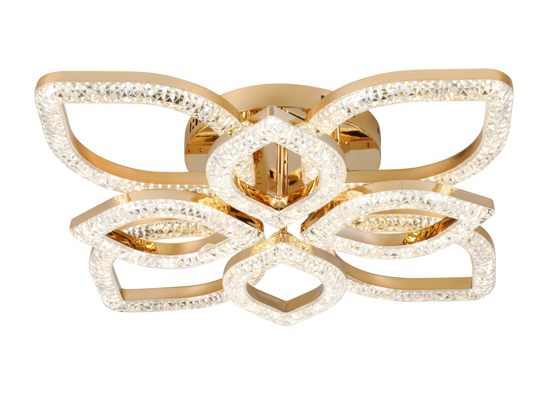 Акрилова світлодіодна люстра Sirius 2721/4+4 GD 96W*2 Акрилова світлодіодна люстра Sirius 2721/4+4 GD 96W*2