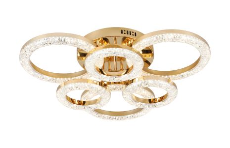 Светодиодная акриловая люстра Sirius 2723/3+3 GD 63W*2 Светодиодная акриловая люстра Sirius 2723/3+3 GD 63W*2