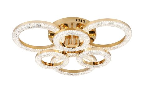 Светодиодная акриловая люстра Sirius 2723/3+3 GD 63W*2