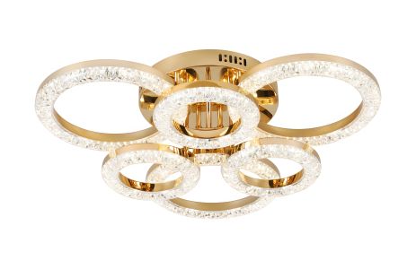 Світлодіодна акрилова люстра Sirius 2723/3+3 GD 63W*2