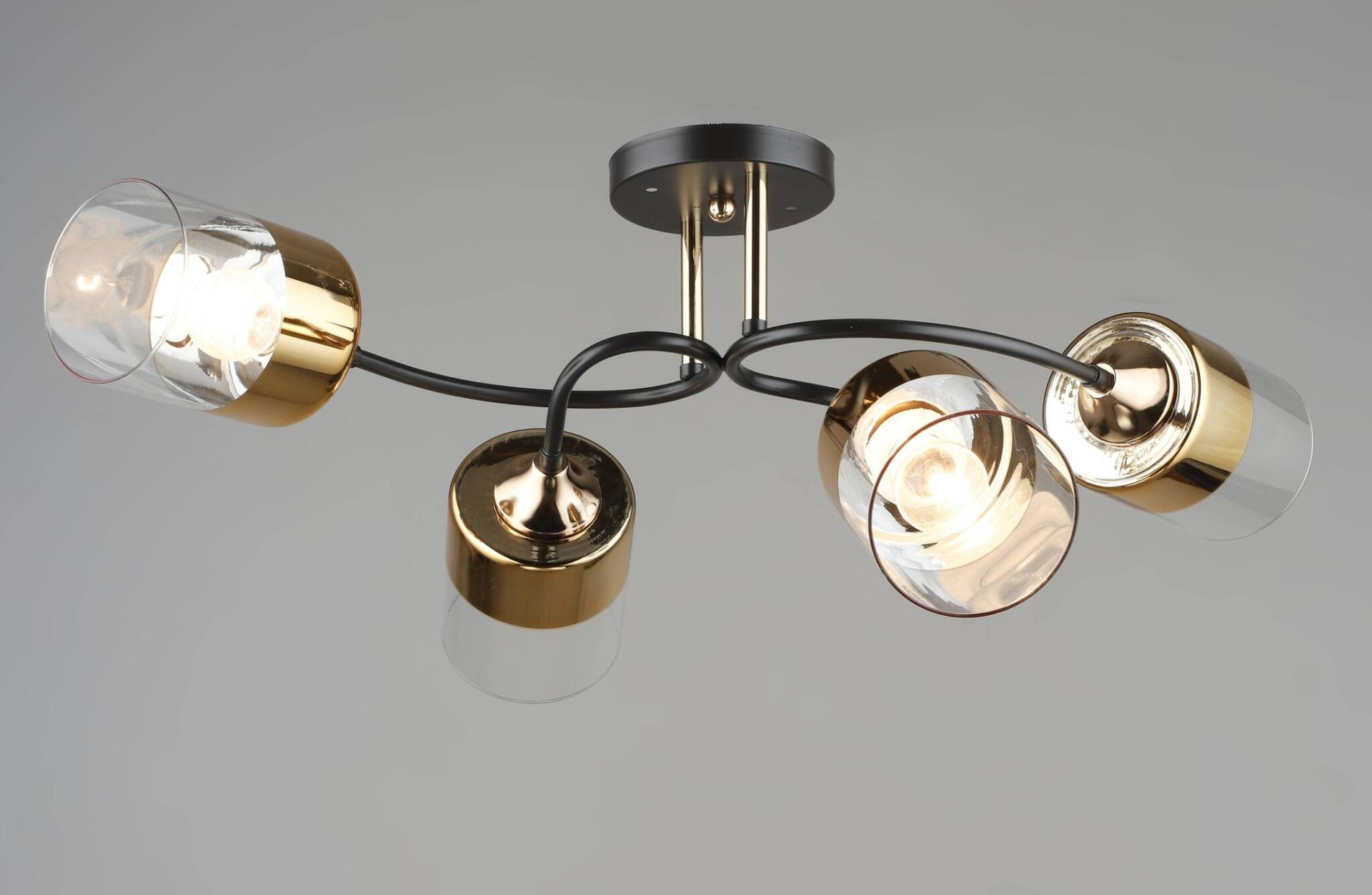 Люстра стельова Sirius B N5984/4 COFFEE+FGD на 4 плафони Люстра стельова Sirius B N5984/4 COFFEE+FGD на 4 плафони