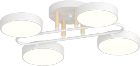 Люстра VALESO XI3322-4 білий+дерево Люстра VALESO XI3322-4 білий+дерево