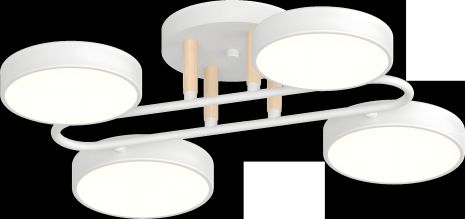 Люстра VALESO XI3322-4 белая с деревянными элементами Люстра VALESO XI3322-4 белая с деревянными элементами