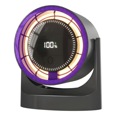 Настільний бездротовий вентилятор сірий BY001