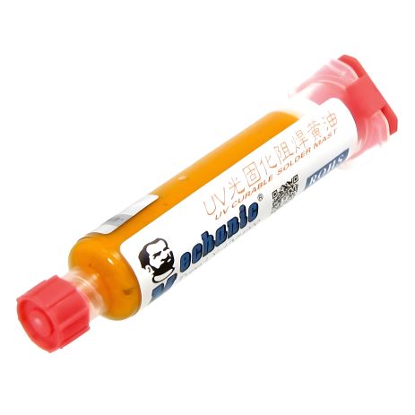 Изоляционный лак Mechanic LY-UVH900, жёлтый, 10 ml (LW UV curing solder proof printing ink)