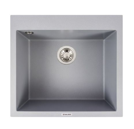 Кухонна гранітна мийка 5750 DAVINA VALESO сірий металік Кухонна гранітна мийка 5750 DAVINA VALESO сірий металік