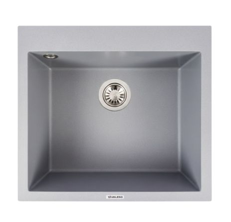Кухонная гранитная мойка 5750 DAVINA VALESO серый металлик