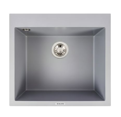 Кухонная гранитная мойка DAVINA VALESO 5750, цвет серый металлик Кухонная гранитная мойка DAVINA VALESO 5750, цвет серый металлик