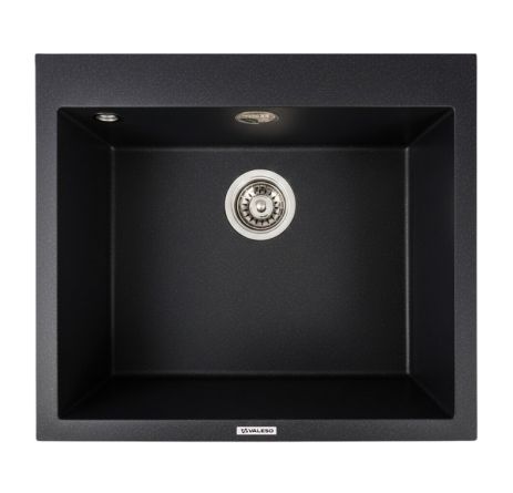 Кухонна гранітна мийка 5750 DAVINA VALESO чорний металік