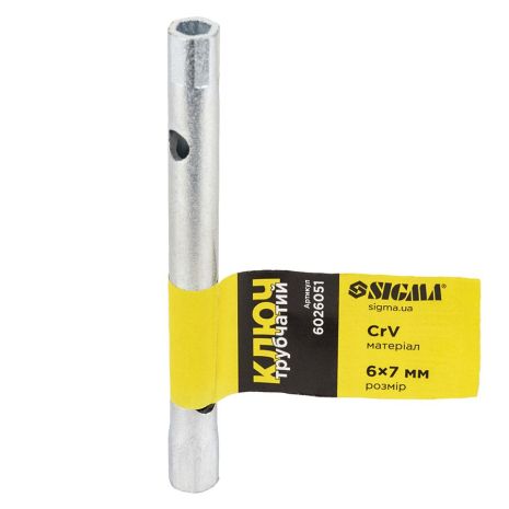 Ключ трубчатый 6×7мм SIGMA 6026051 Ключ трубчатый 6×7мм SIGMA 6026051