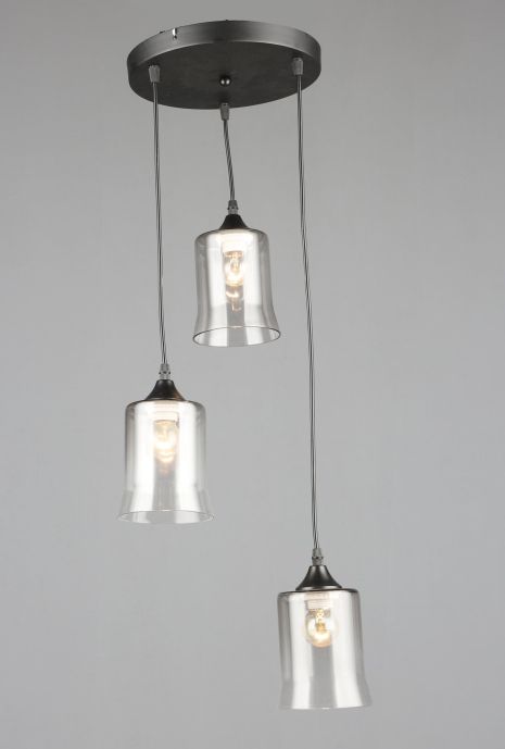 Люстра підвісна на 3 плафони VALESO N6744/3H E27 Чорний N6744/3H