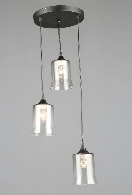 Люстра підвісна на 3 плафони VALESO, модель N6744/3H E27 Чорний