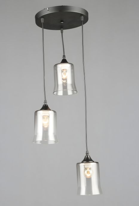 Люстра підвісна на 3 плафони VALESO, модель N6744/3H E27 Чорний