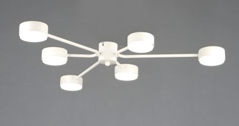 Люстра светодиодная потолочная VALESO N6711/6, круглая, GX53, Белый