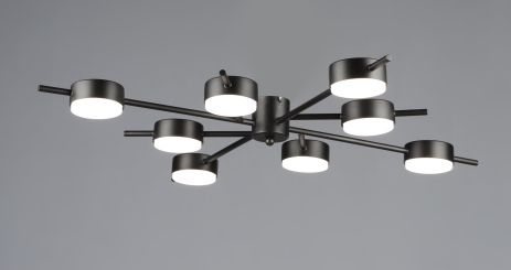 Люстра стельова світлодіодна на 8 плафонів VALESO N6717/8 GX53 Чорний N6717/8