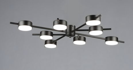 Светодиодная потолочная люстра на 8 плафонов VALESO N6717/8 GX53 Черный N6717/8