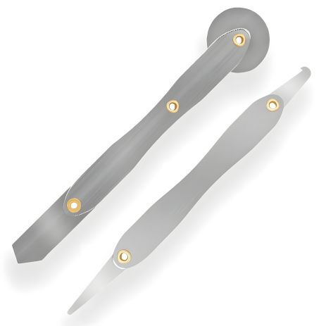 Комплект лопаток TELIJIA TE-026 двусторонние с роликом для разборки корпусов