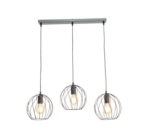 Підвісний триплафонний світильник VALESO TY406-3 чорний, E27 Підвісний триплафонний світильник VALESO TY406-3 чорний, E27