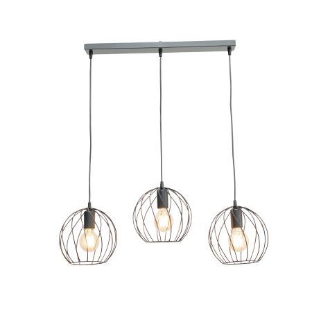 Підвісний світильник на три плафони VALESO TY406-3 Лофт чорний E27