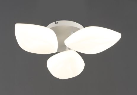 Люстра потолочная светодиодная VALESO 3 плафона LED 36W Белый Сталь Акрил 3000K+6500K YH1411/3