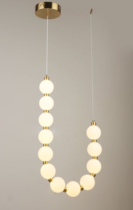 Люстра підвісна світлодіодна VALESO LED 24W, Білий Мідь Сталь Акрил, модель YH1439/24W