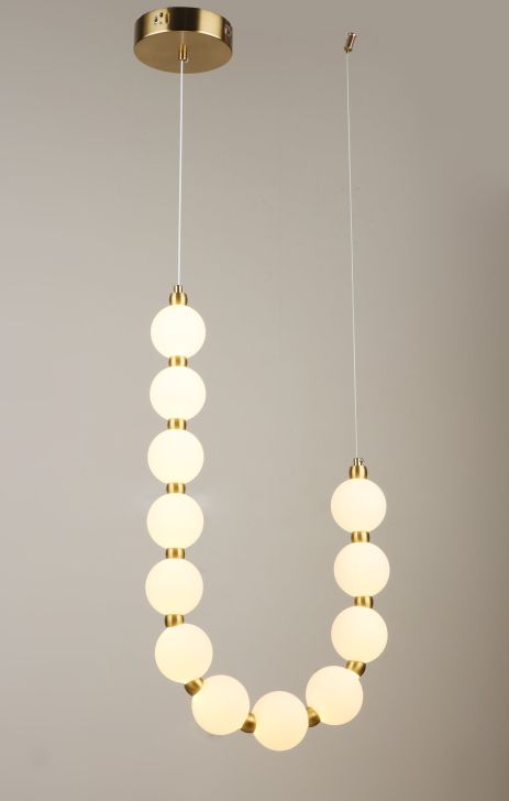 Люстра подвесная светодиодная VALESO 24W Белый Медь Сталь Акрил YH1439/24W