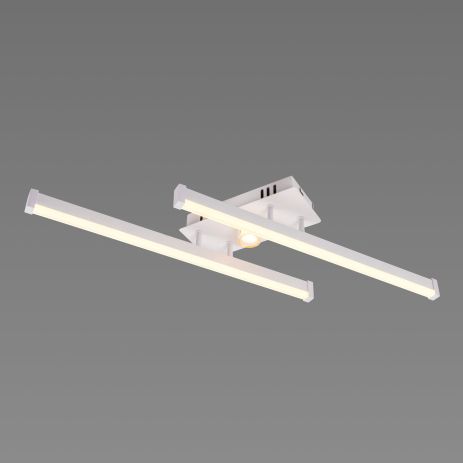 Люстра потолочная светодиодная VALESO 2 плафона LED 20W Белый Золото Сталь Акрил YH1310/2