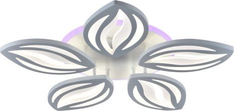 Пятиламповая светодиодная потолочная люстра VALESO LED 64W RGB Белый Металл Акрил LI8515/5