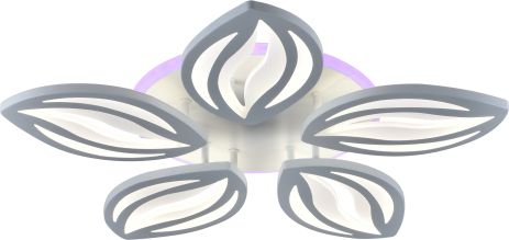 Люстра стельова світлодіодна VALESO 5 плафонів LED 64W RGB Білий Метал Акрил LI8515/5