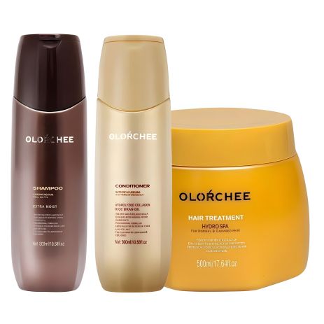 Набор Olorchee Nourshing Moisture TRIO-1 шампунь, кондиционер, маска для волос 2x300+500 мл