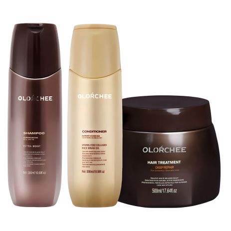 Комплект Olorchee Nourshing Moisture TRIO-3: шампунь, кондиционер и маска для волос 2х300+500 мл