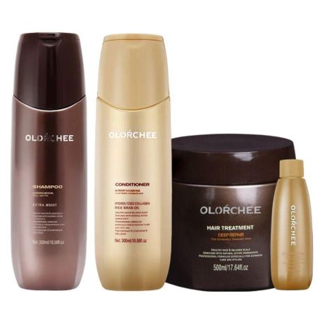 Набор Olorchee Nourshing Moisture QUAD-1 шампунь, кондиционер, маска, крем для питания и восстановления волос 2х300+500+80 мл Набор Olorchee Nourshing Moisture QUAD-1 шампунь, кондиционер, маска, крем для питания и восстановления волос 2х300+500+80 мл