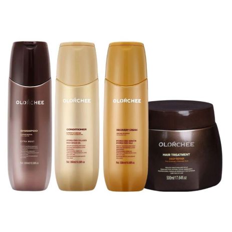Набір Olorchee Nourshing Moisture QUAD-2 шампунь, кондиціонер, маска, крем для живлення та відновлення волосся 3х300+500 мл Набір Olorchee Nourshing Moisture QUAD-2 шампунь, кондиціонер, маска, крем для живлення та відновлення волосся 3х300+500 мл